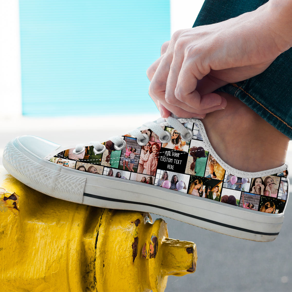 Create Your Own Low Top Shoes with Collage Photo & Text