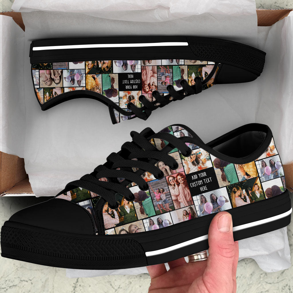 Create Your Own Low Top Shoes with Collage Photo & Text