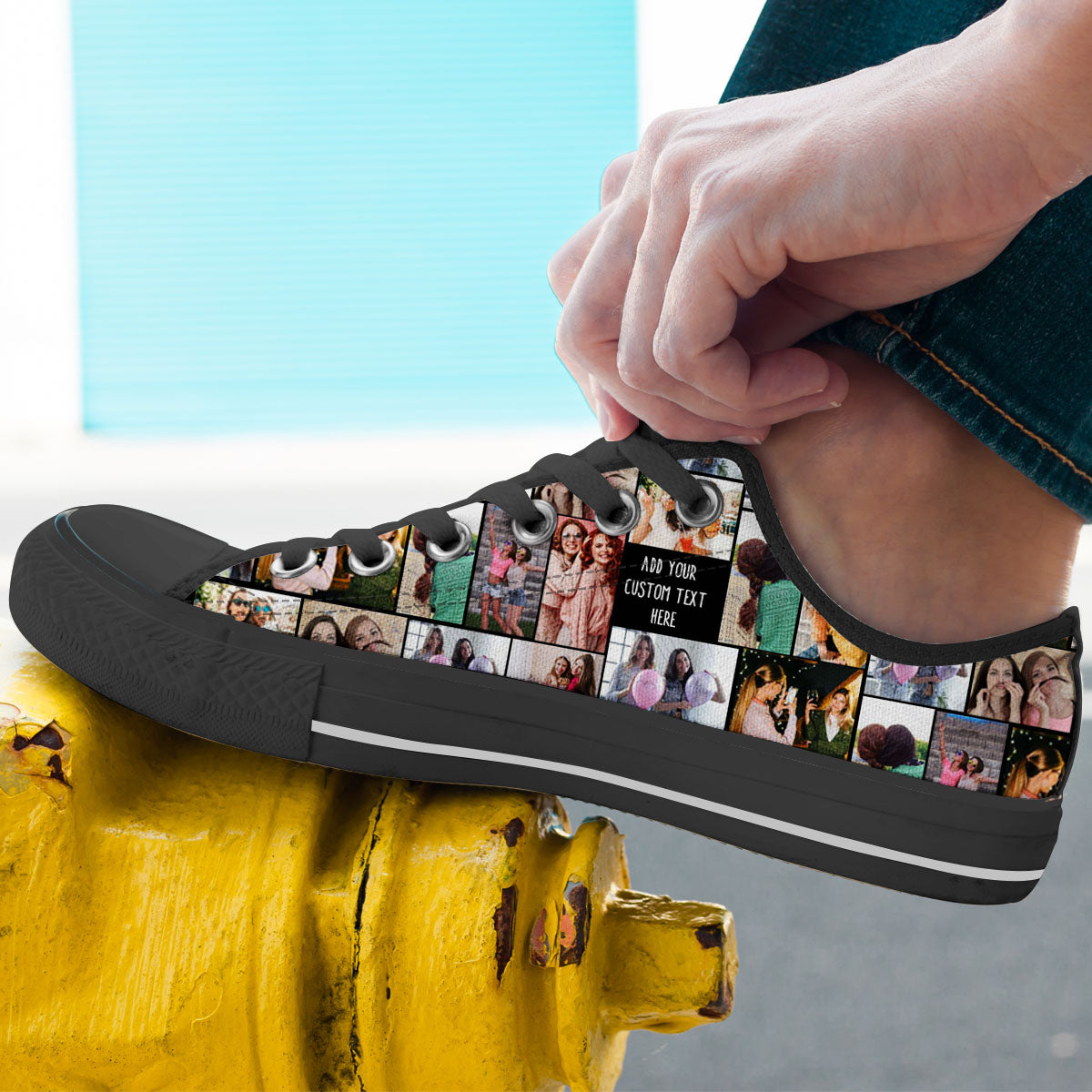 Create Your Own Low Top Shoes with Collage Photo & Text