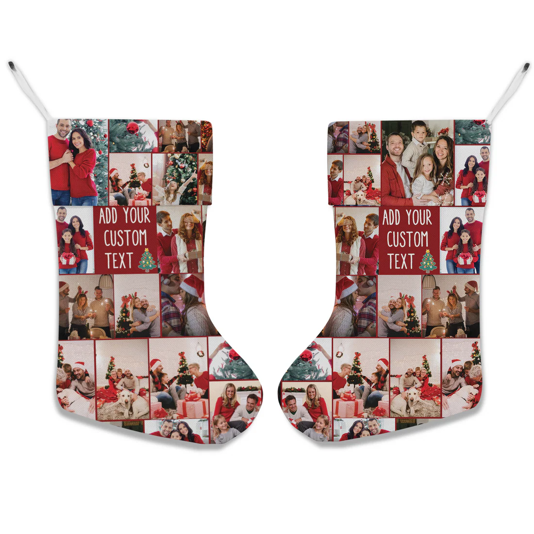Create Your Own Christmas Stocking with Collage Photo & Custom Text