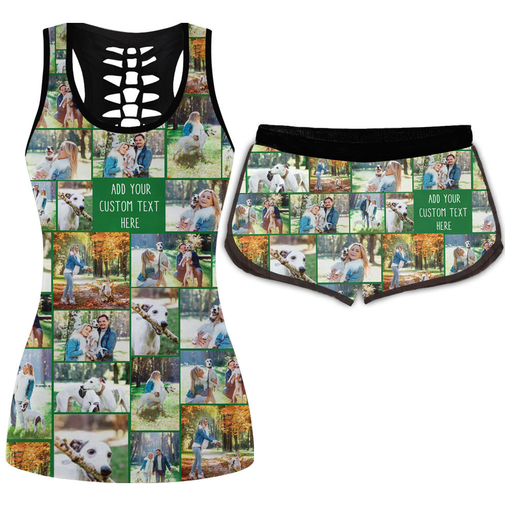 Create Your Own Combo Tank & Short Set with Collage Photo and Text