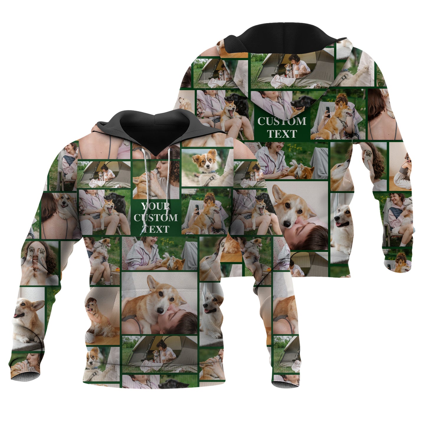 Create Your Own Hoodie with Photo Collage & Text – Custom Hoodie for Family, Friends or Couples