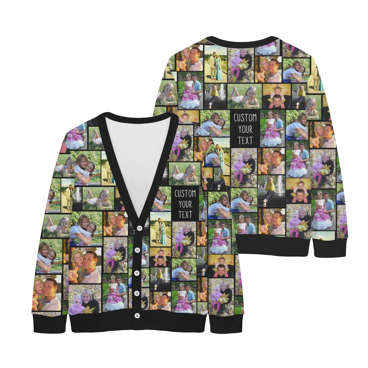 Create Your Own Knitted Cardigan with Collage Photo & Text