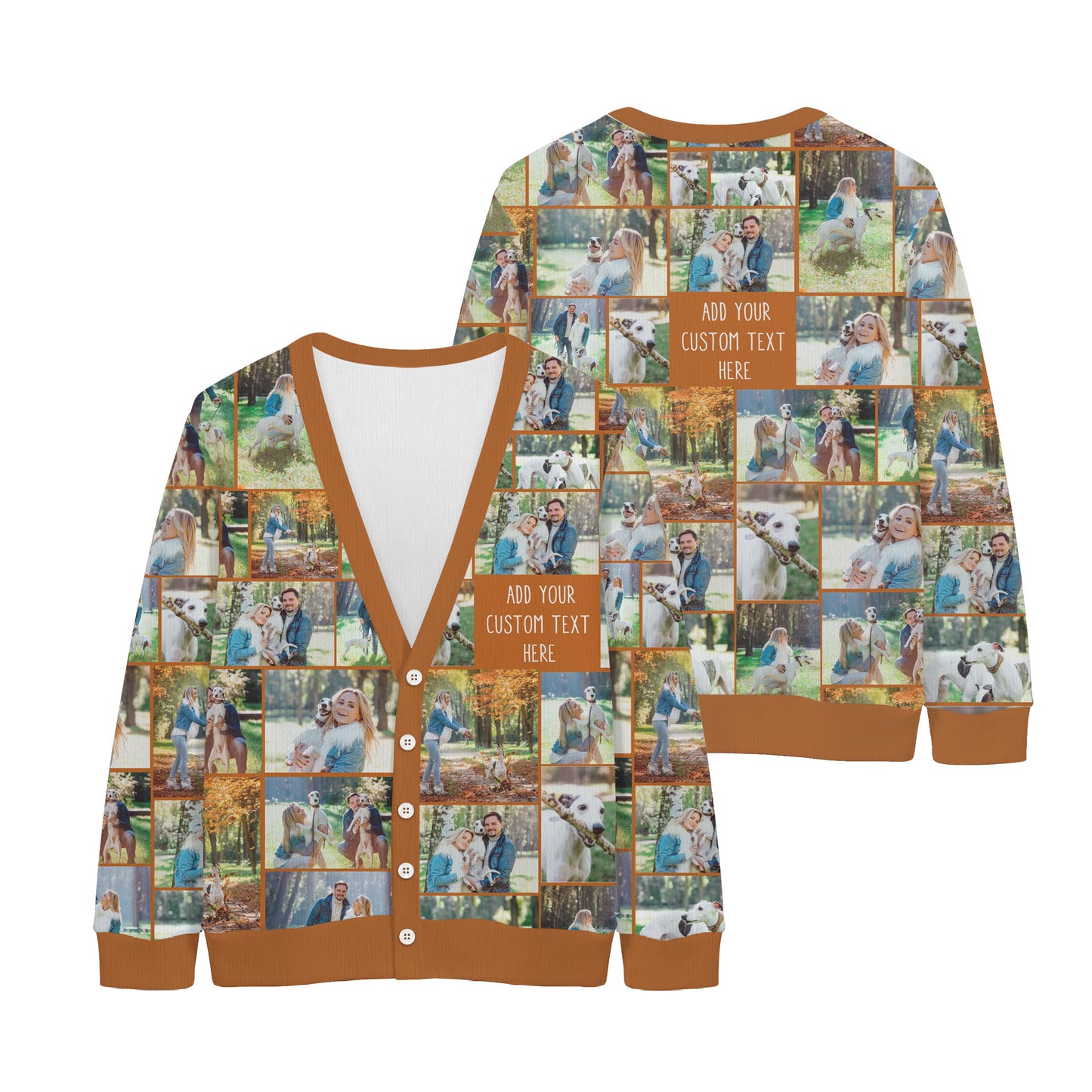 Create Your Own Knitted Cardigan with Collage Photo & Text