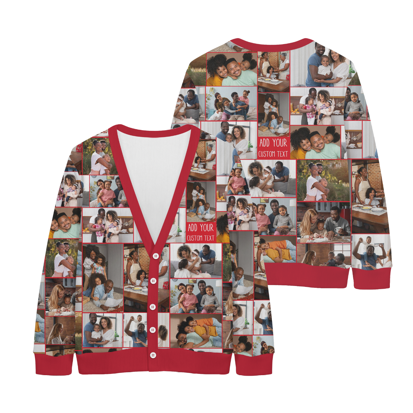 Create Your Own Knitted Cardigan with Collage Photo & Text