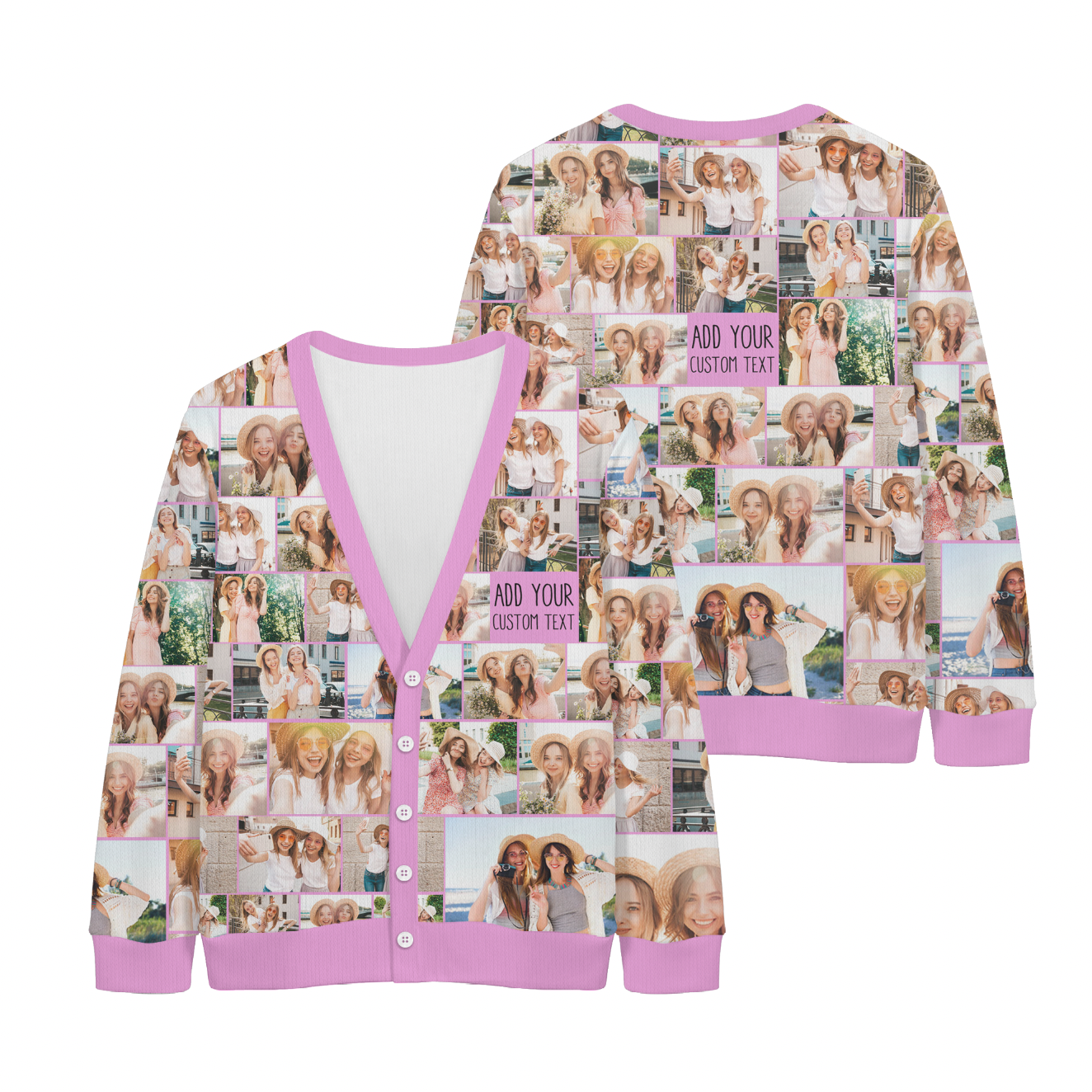 Create Your Own Knitted Cardigan with Collage Photo & Text