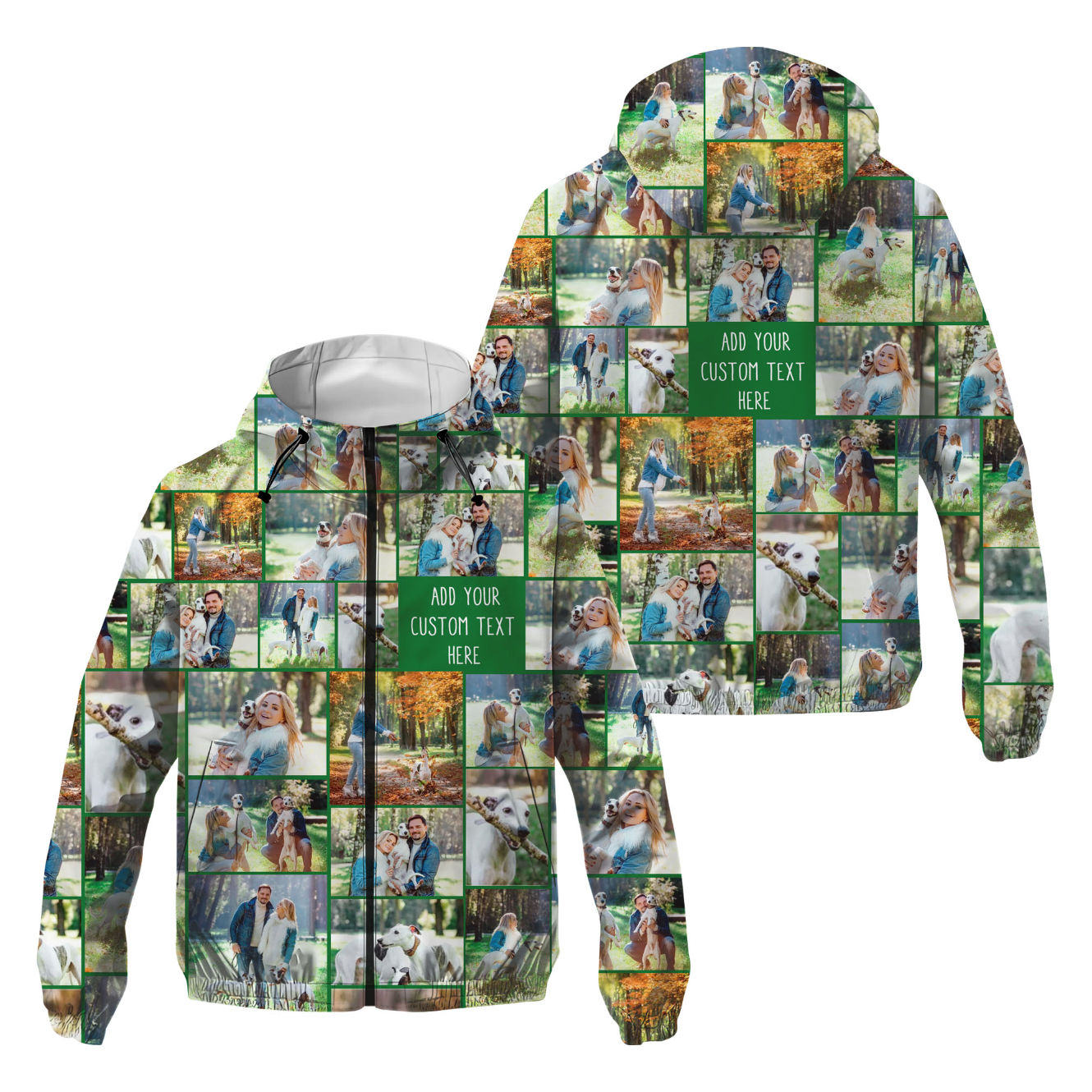 Create Your Own Windbreaker Jacket with Collage Photo & Text