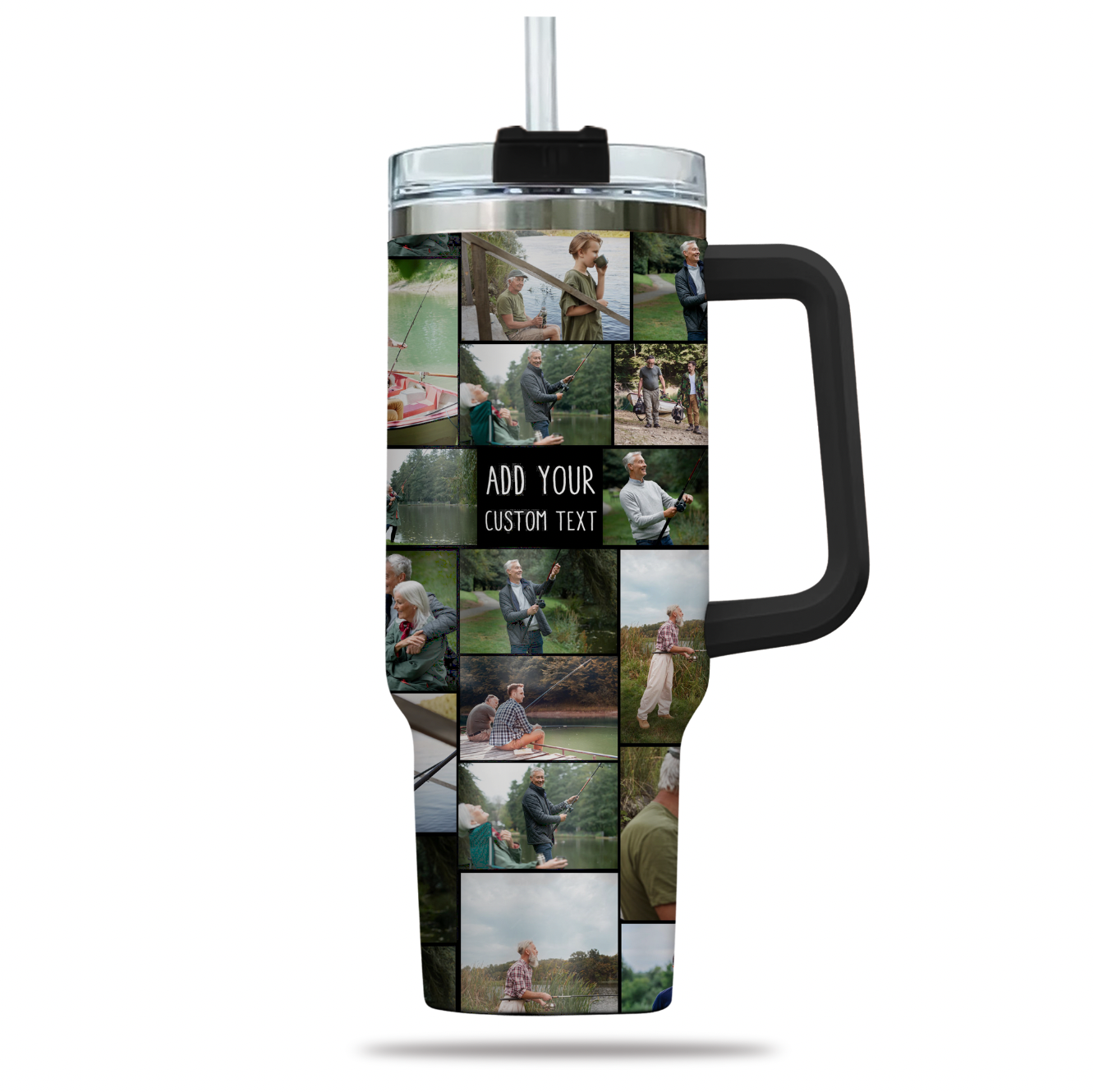 Create a Custom Collage Photo & Text on Personalized 40oz Tumbler