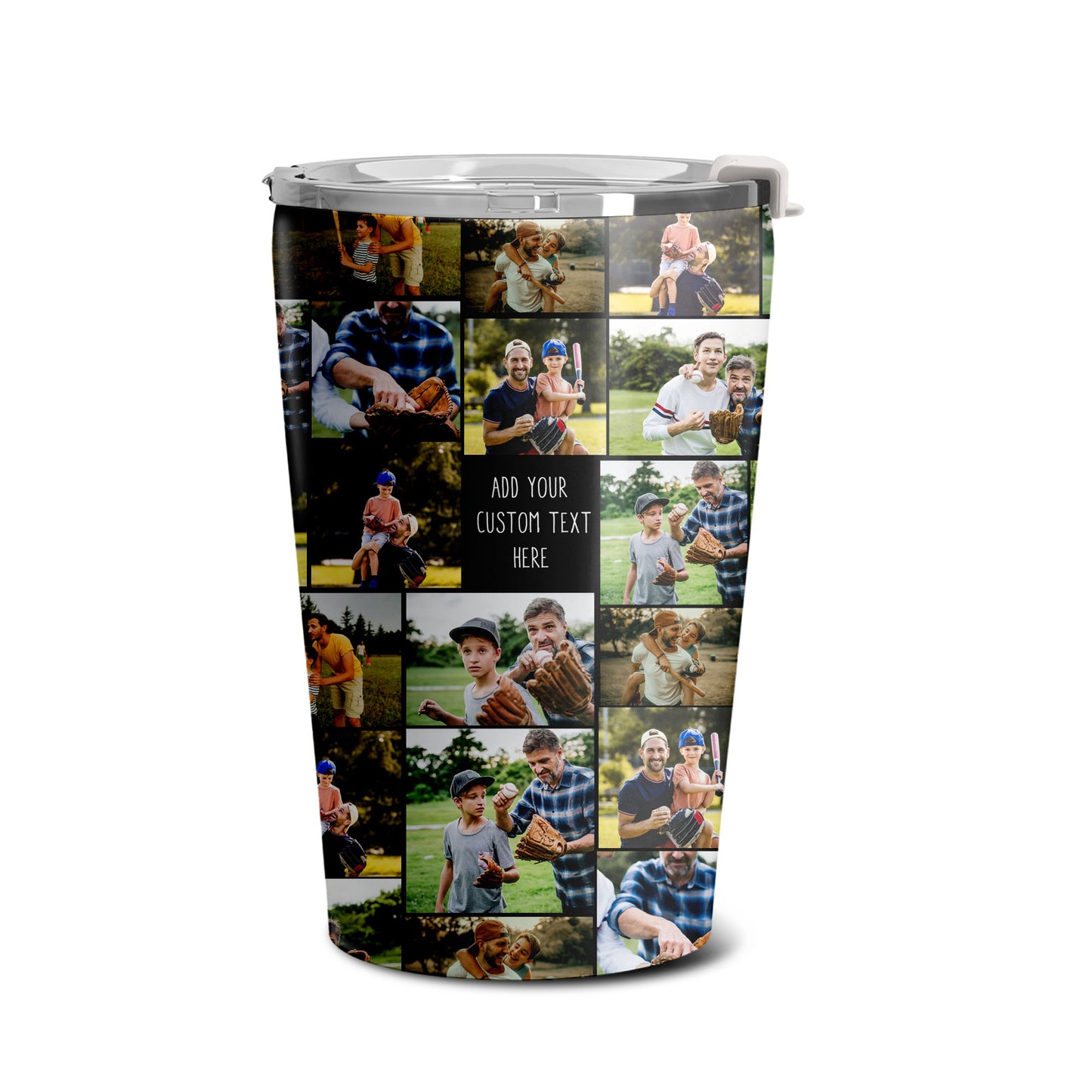 Create a Custom Collage Photo & Text on Personalized 12oz Full Tumbler