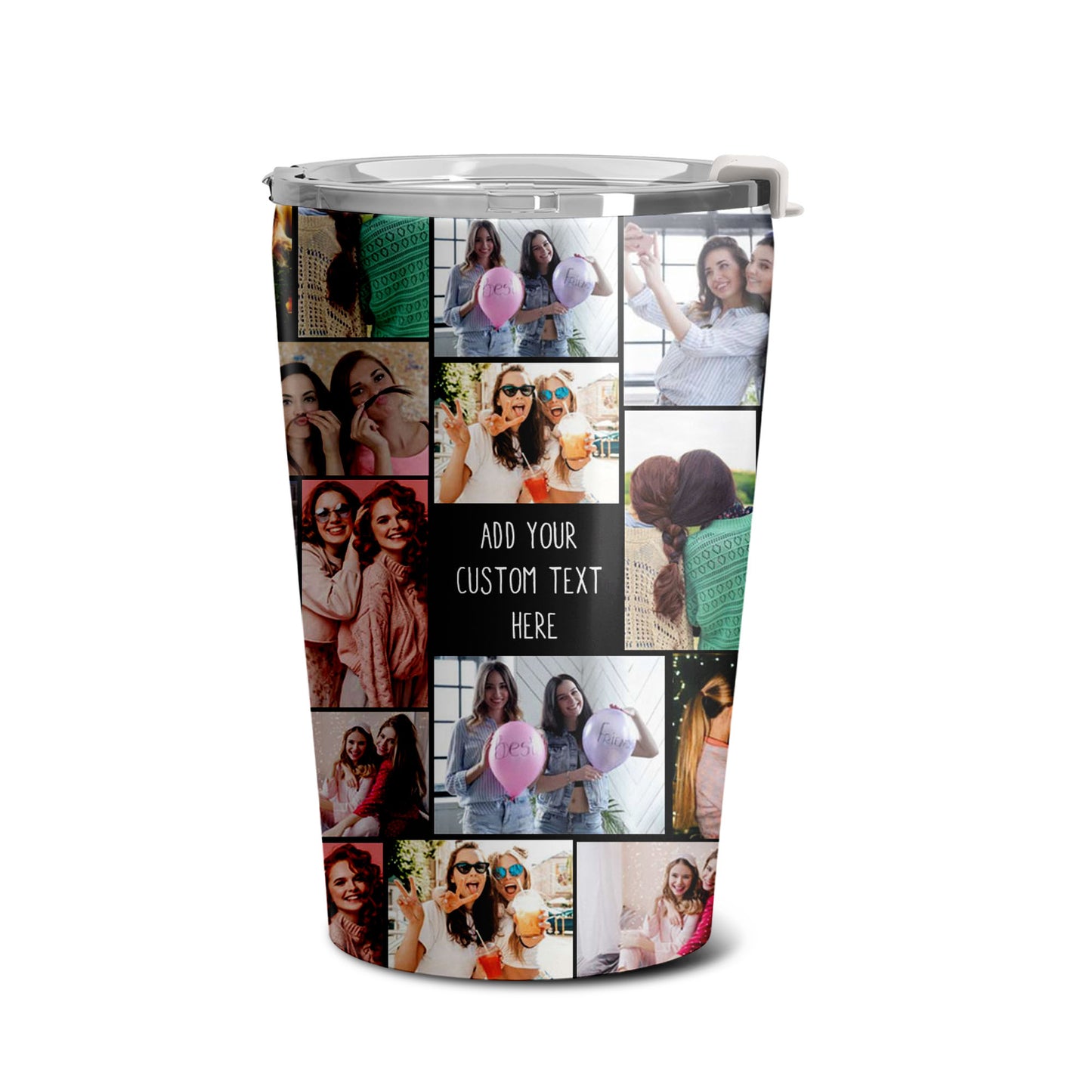 Create a Custom Collage Photo & Text on Personalized 12oz Full Tumbler