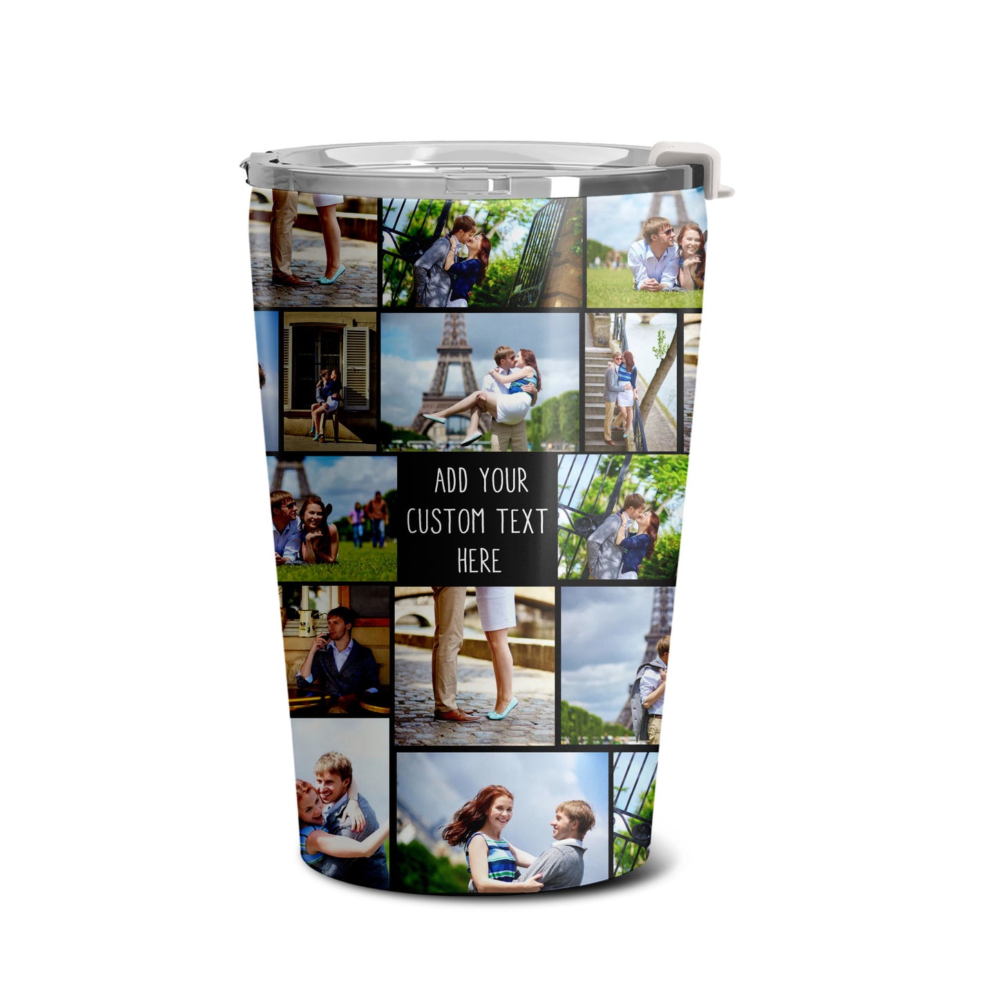 Create a Custom Collage Photo & Text on Personalized 12oz Full Tumbler