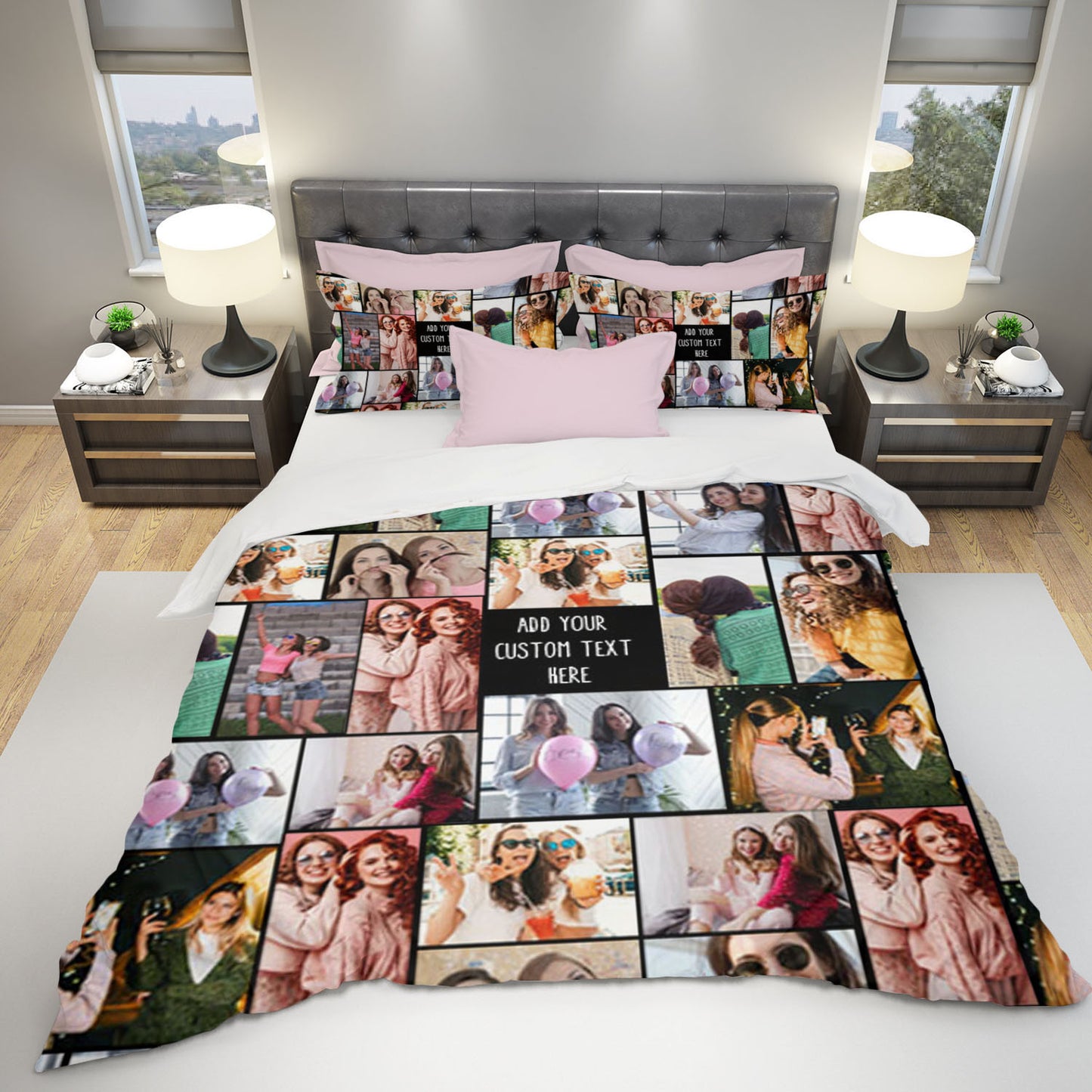 Create Your Own Bedding Set for Best Friend – Photo Collage & Custom Text