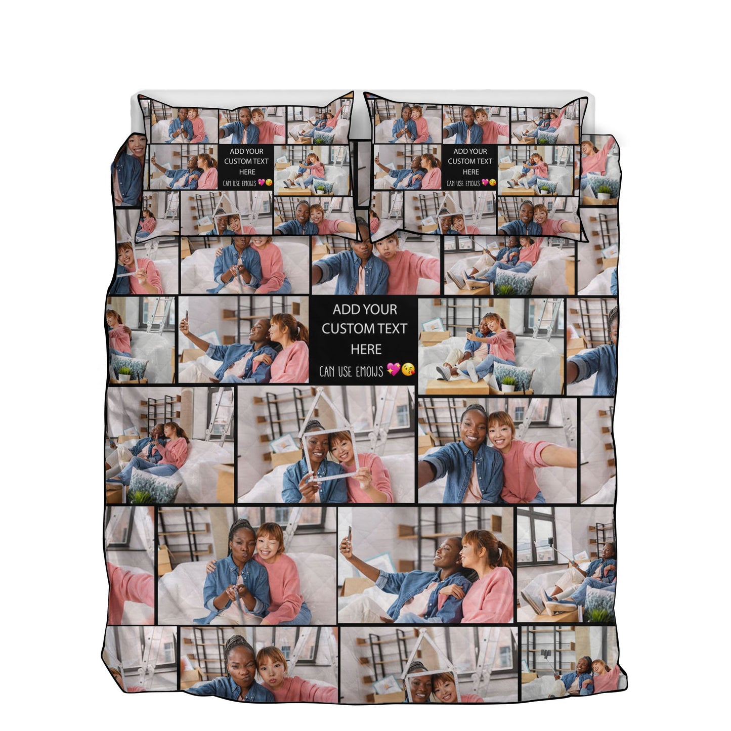 Create Your Own Quilt Bedding Set for Best Friend – Photo Collage & Custom Text