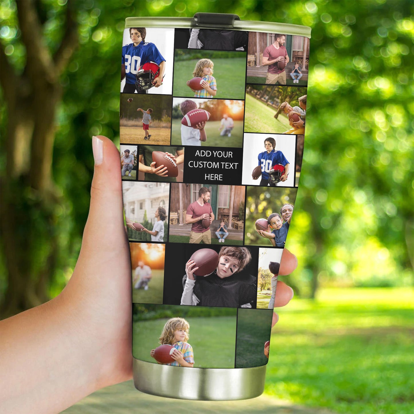 Create Your Own Dad’s 30oz Tumbler – Photo Collage & Custom Text