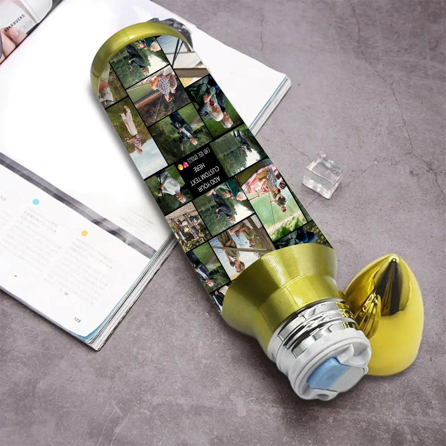 Create Your Own Dad’s 12oz Bullet Tumbler – Photo Collage & Custom Text