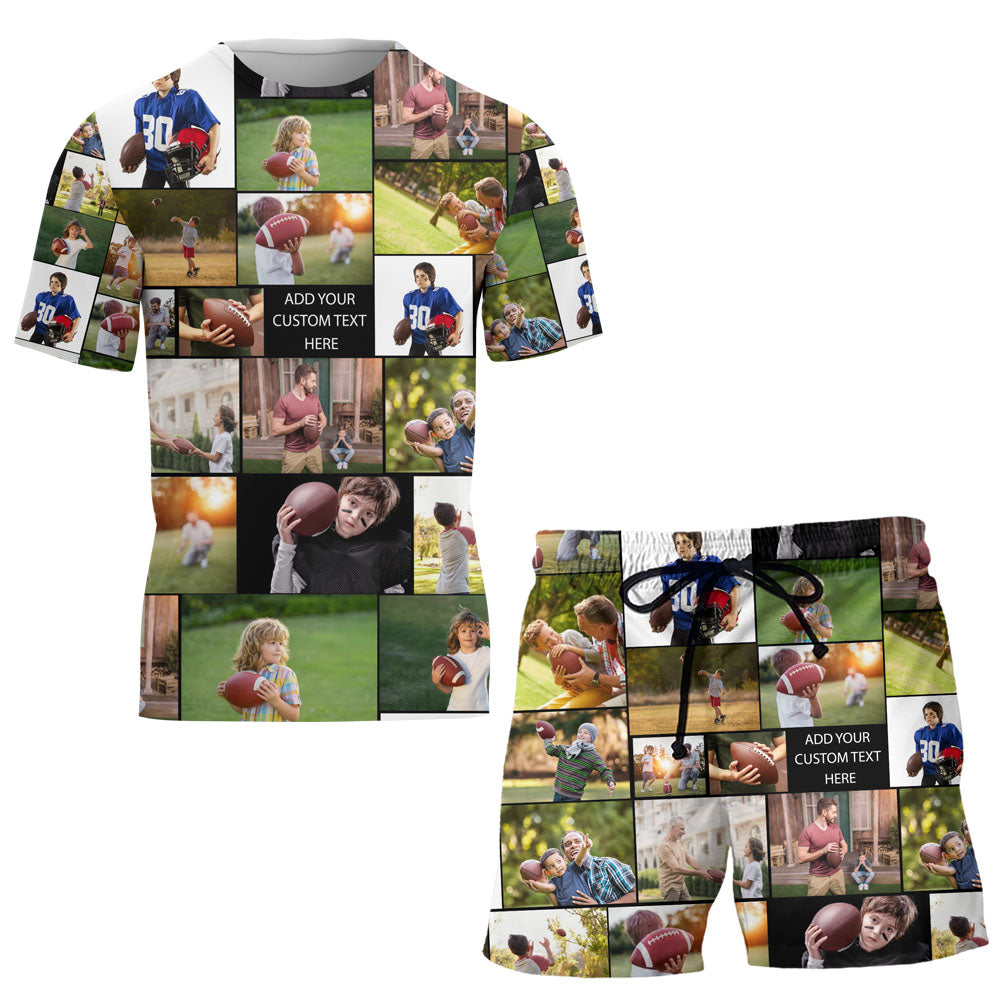 Create Your Own Combo T-shirt And Shorts with Collage Photo & Text