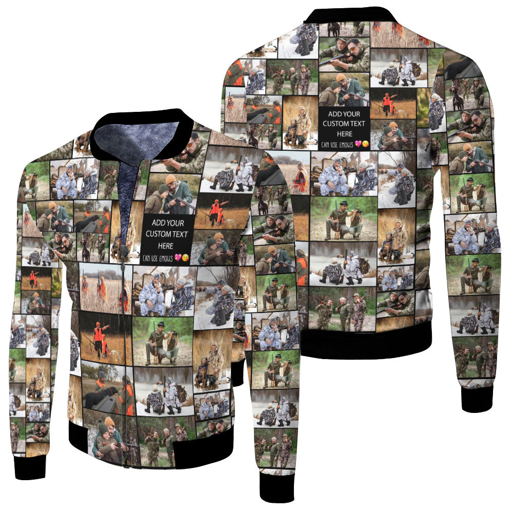 Create Your Own Fleece Winter Jacket with Collage Photo & Text