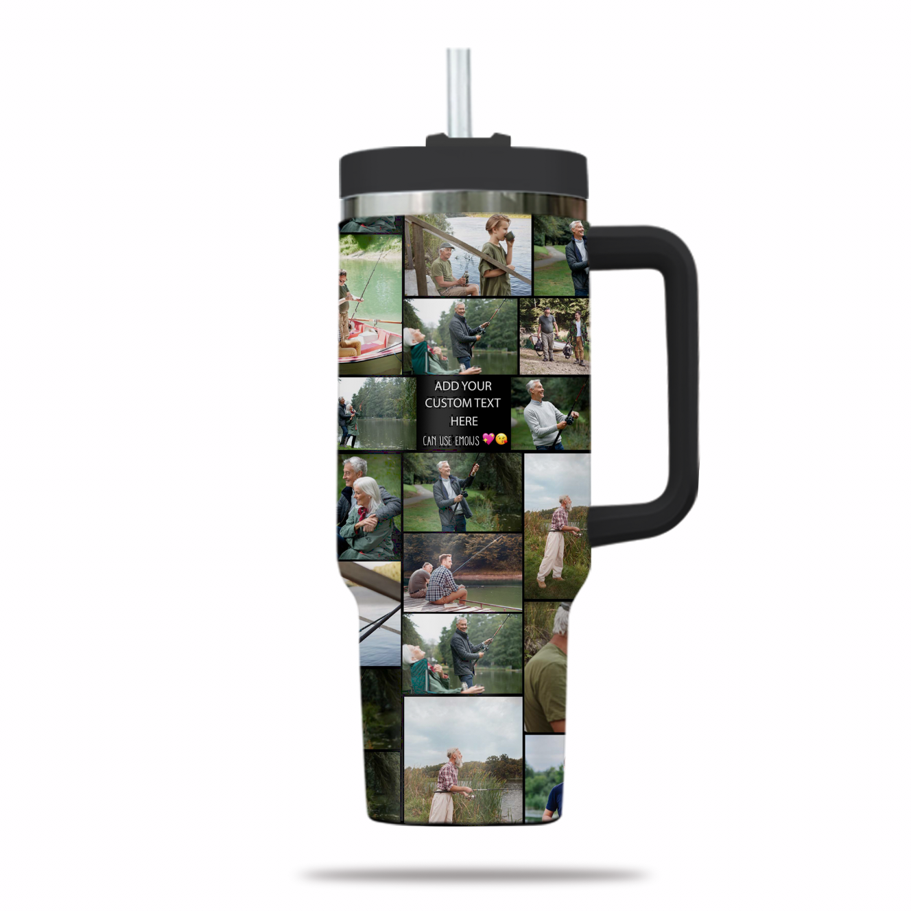 Create Your Own Dad’s 40oz Tumbler – Photo Collage & Custom Text