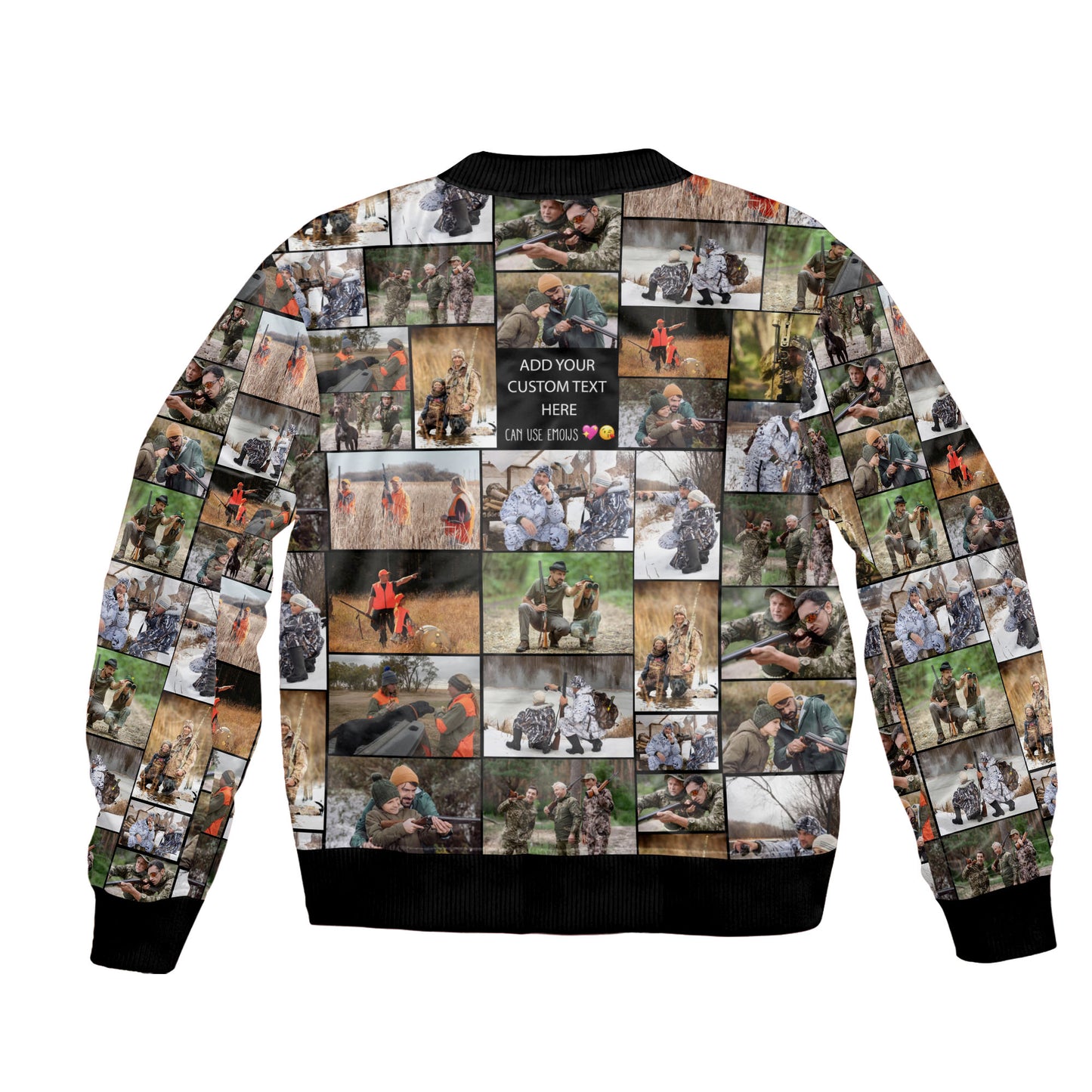 Create Your Own Dad’s AOP Bomber Jacket – Photo Collage & Custom Text