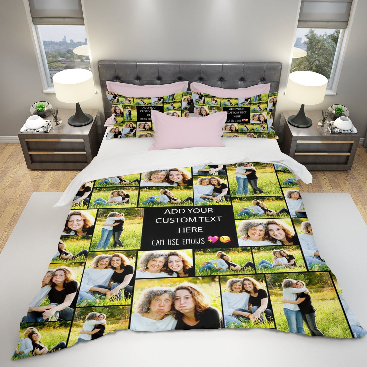 Create Your Own Mom’s Bedding Set – Photo Collage & Custom Text