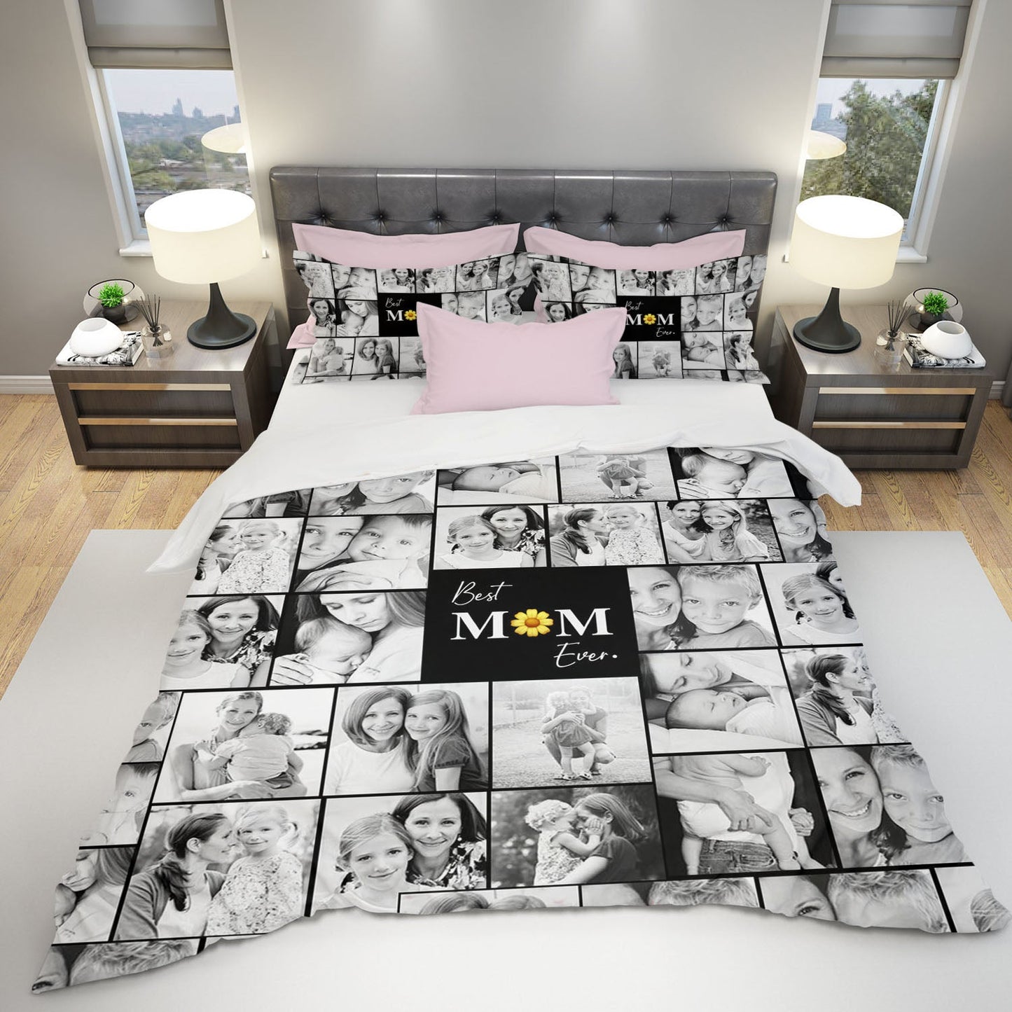 Create Your Own Mom’s Bedding Set – Photo Collage & Custom Text