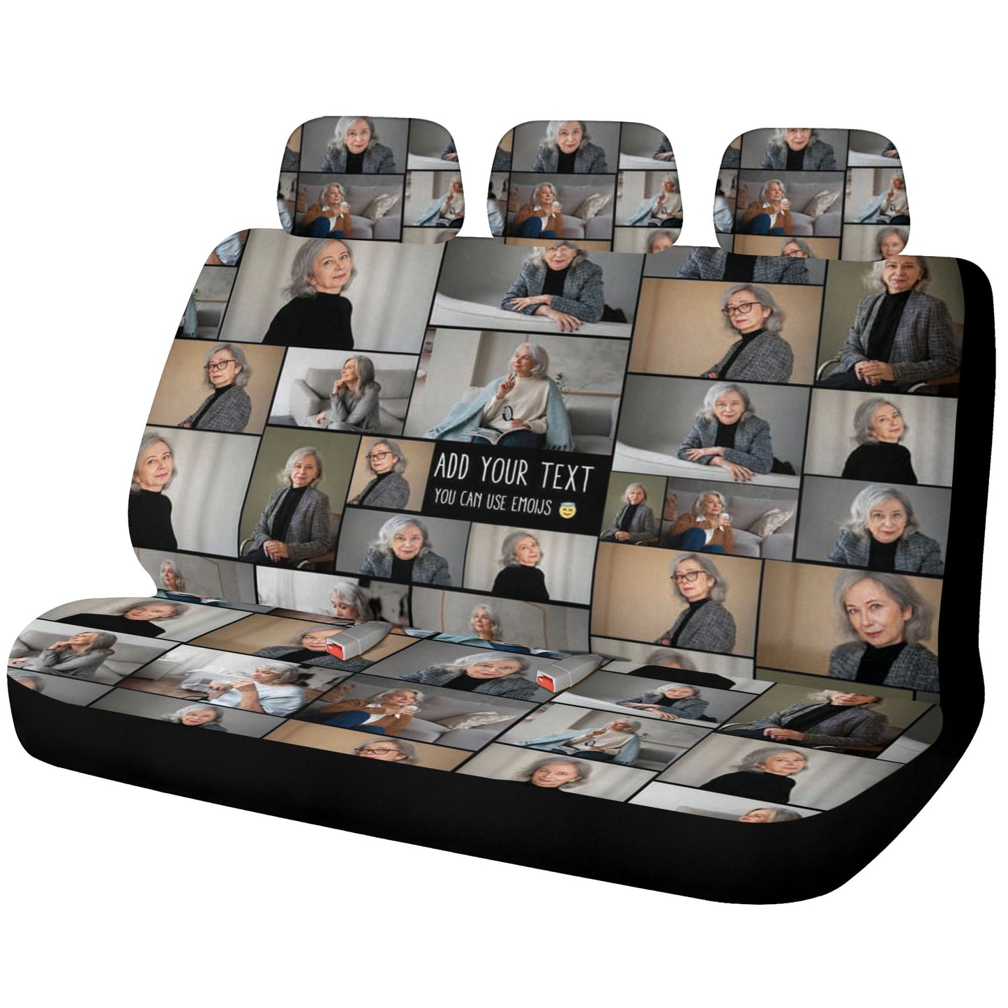 Create a Memorial Gifts for Loss Of Mother with Collage Photo & Text on Car Seat Covers