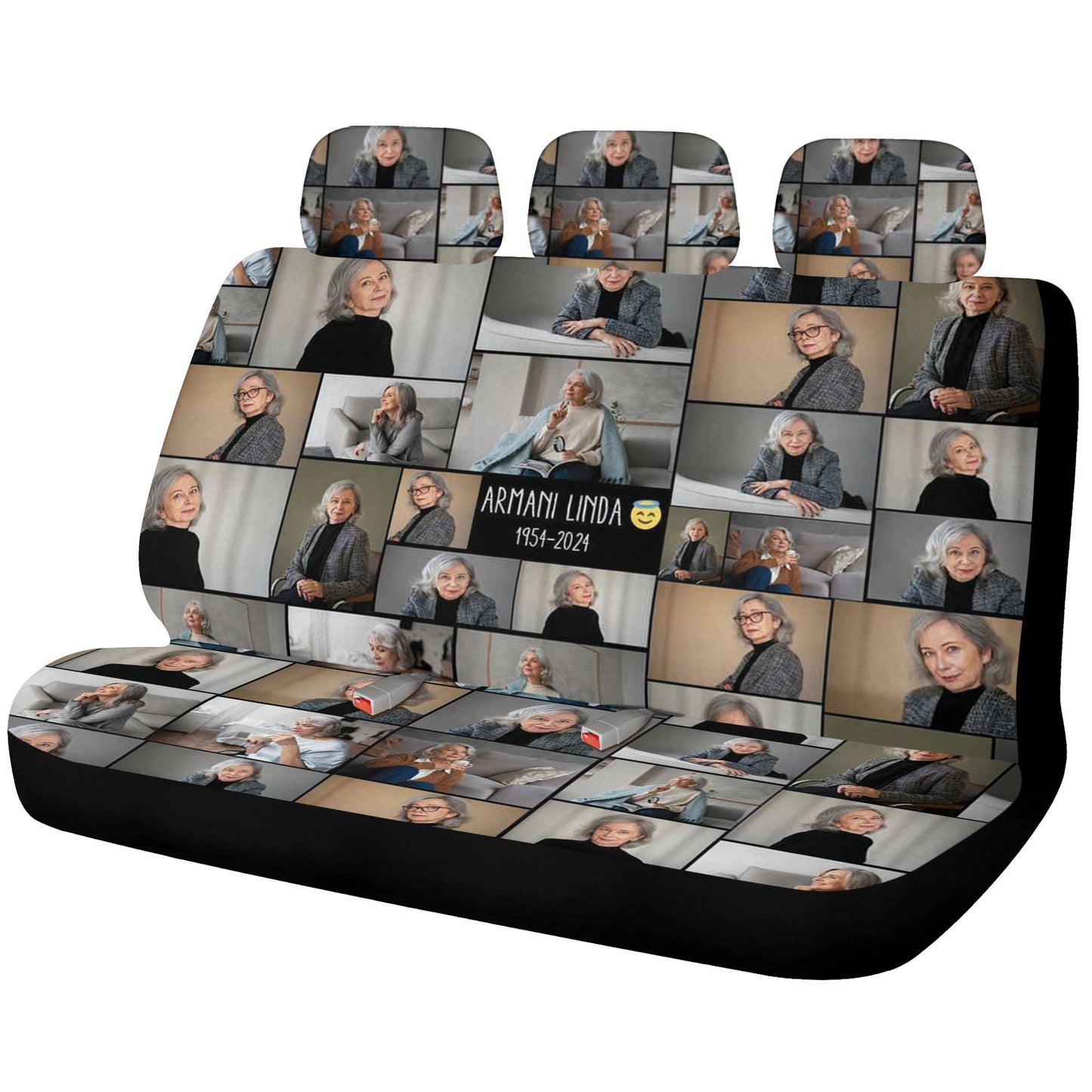 Create a Memorial Gifts for Loss Of Mother with Collage Photo & Text on Car Seat Covers