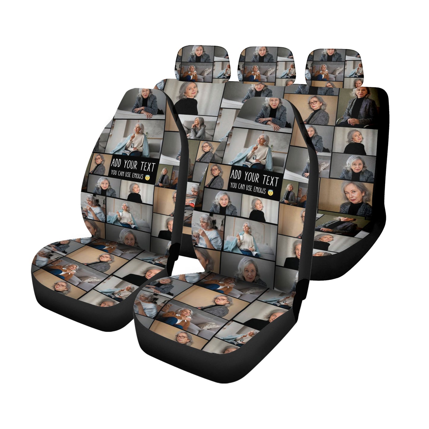 Create a Memorial Gifts for Loss Of Mother with Collage Photo & Text on Car Seat Covers