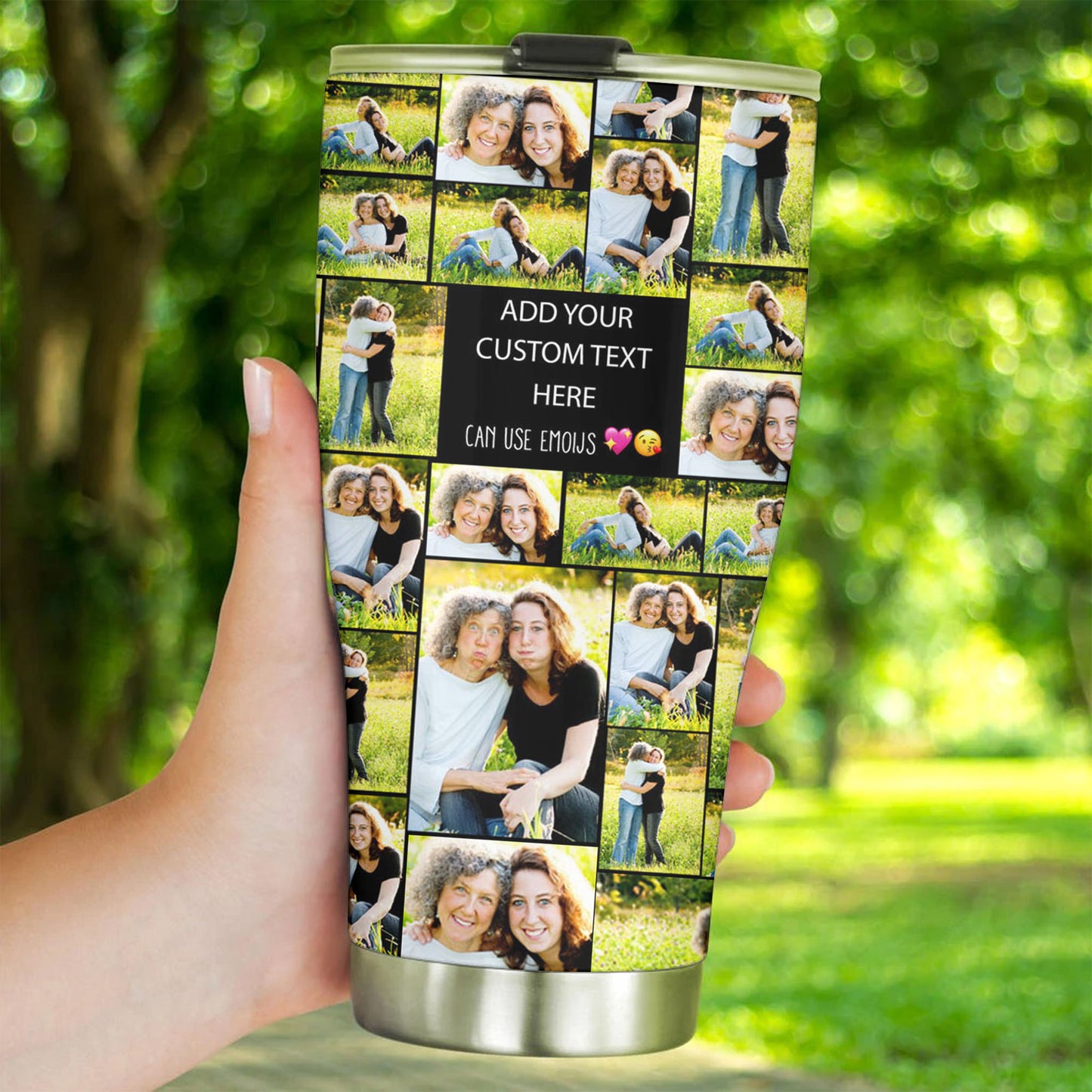 Create Your Own Mom’s 30oz Tumbler – Photo Collage & Custom Text