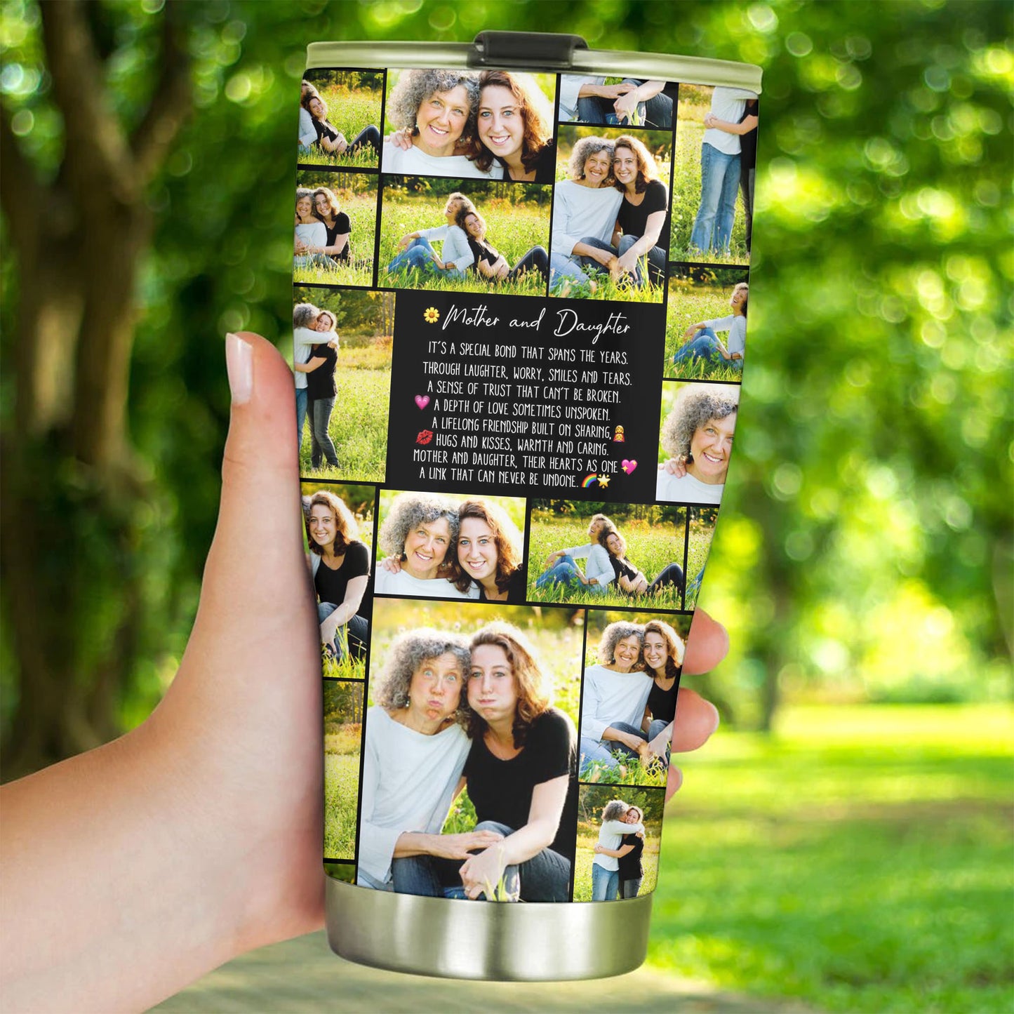 Create Your Own Mom’s 30oz Tumbler – Photo Collage & Custom Text