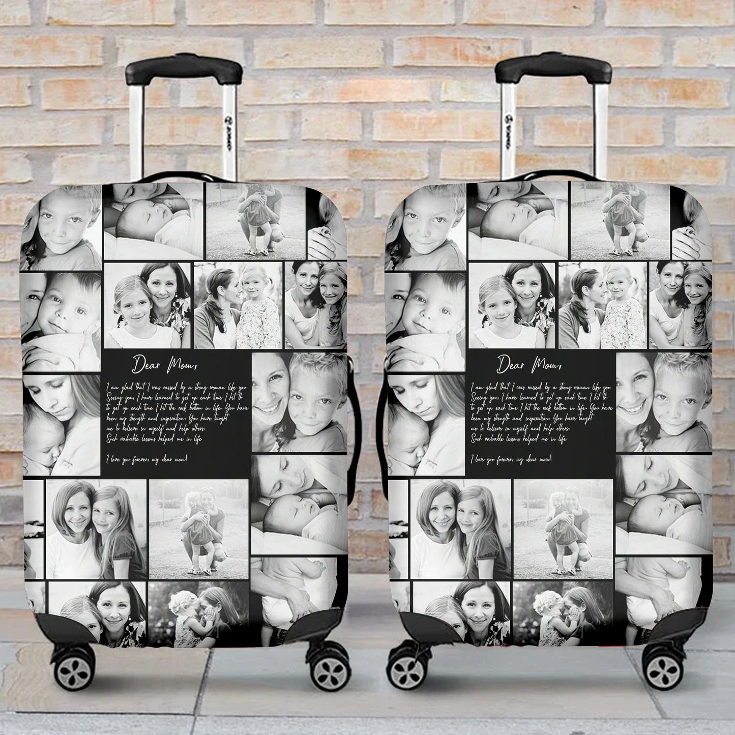 Create Your Own Mom’s Luggage Cover – Photo Collage & Custom Text