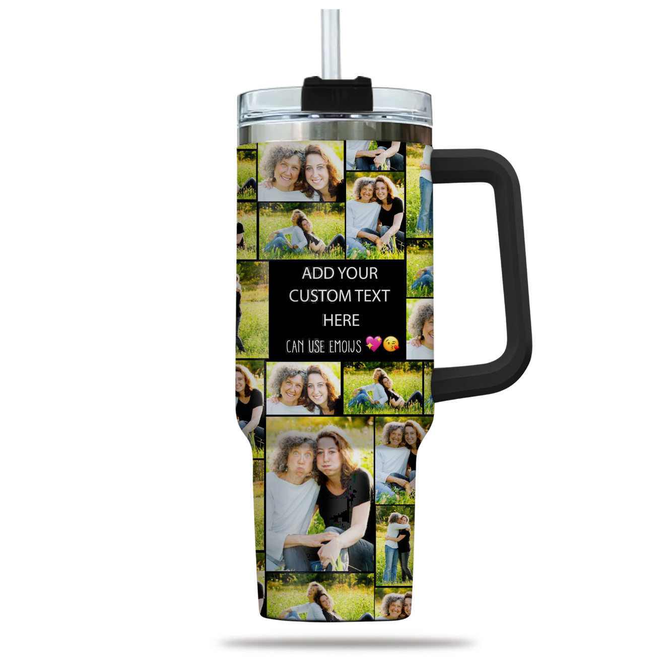 Create Your Own Mom’s 40oz Large Tumbler – Photo Collage & Custom Text