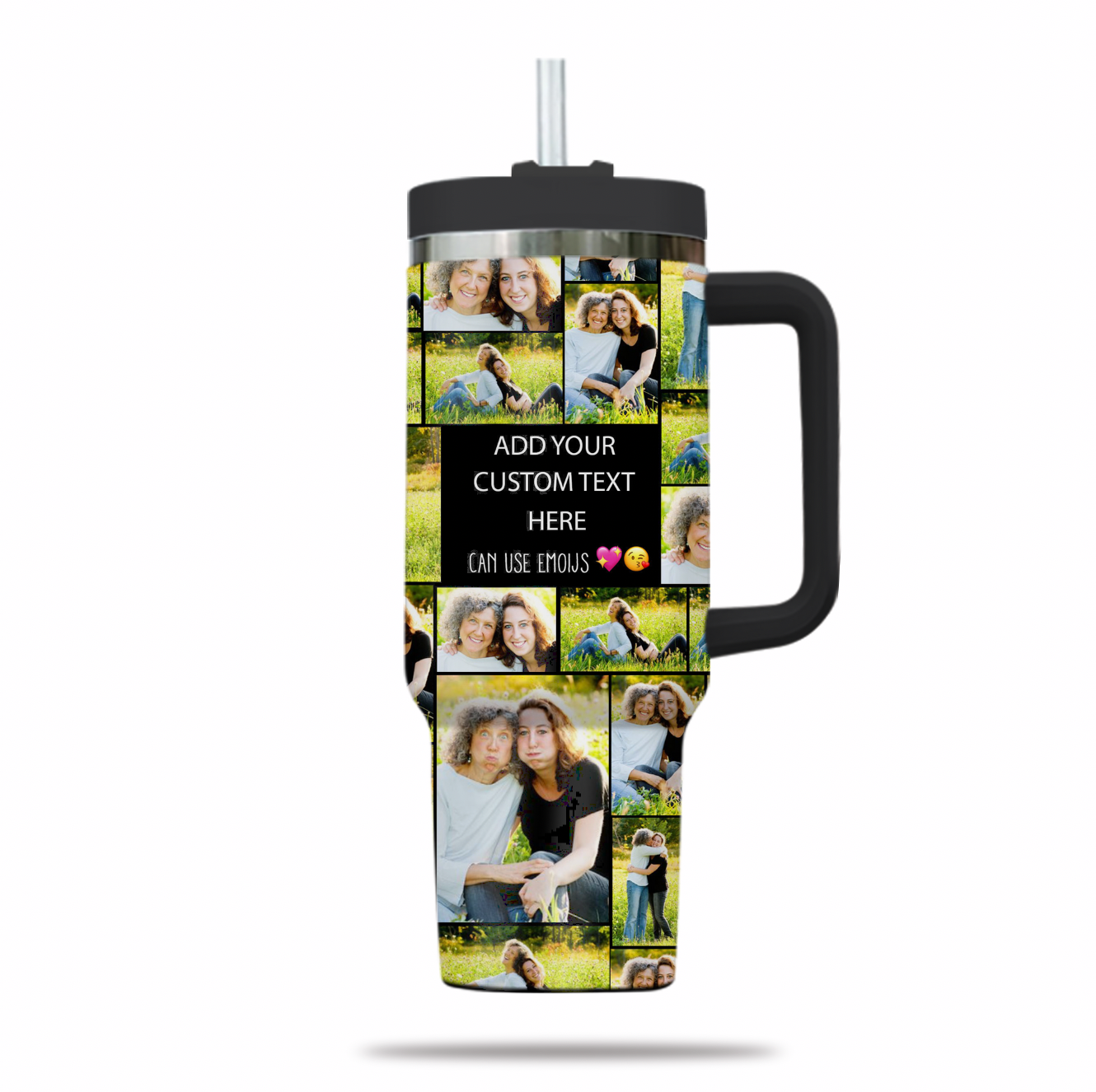 Create Your Own Mom’s 40oz Large Tumbler – Photo Collage & Custom Text