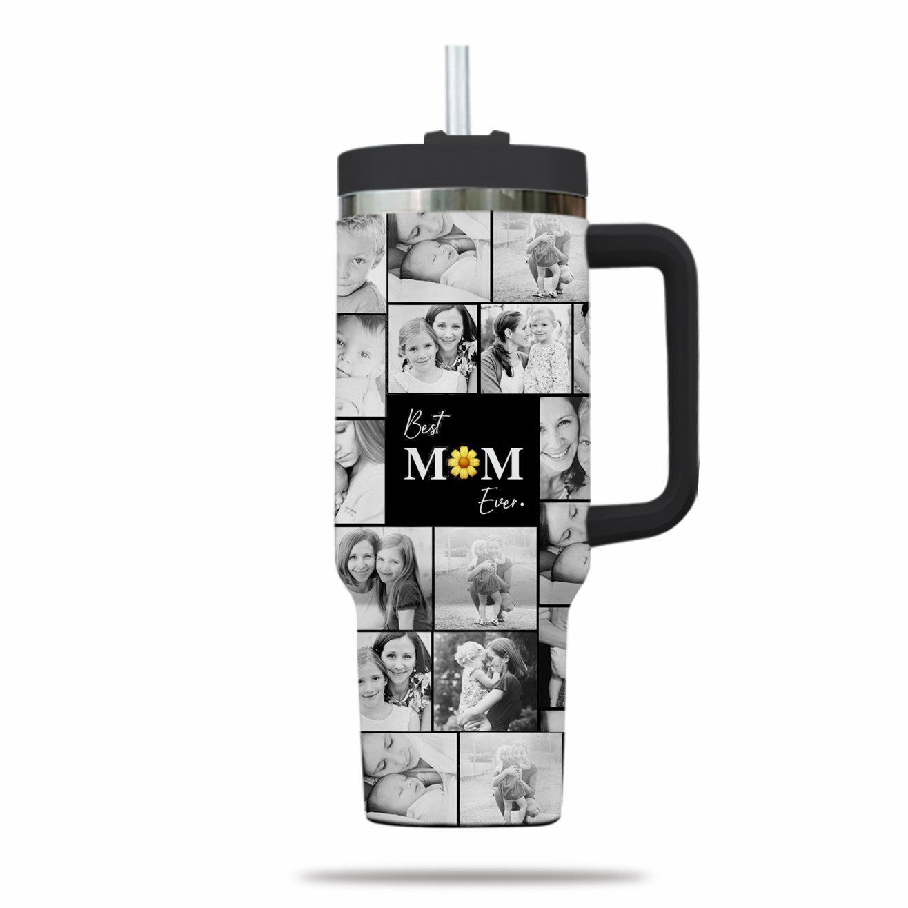 Create Your Own Mom’s 40oz Large Tumbler – Photo Collage & Custom Text