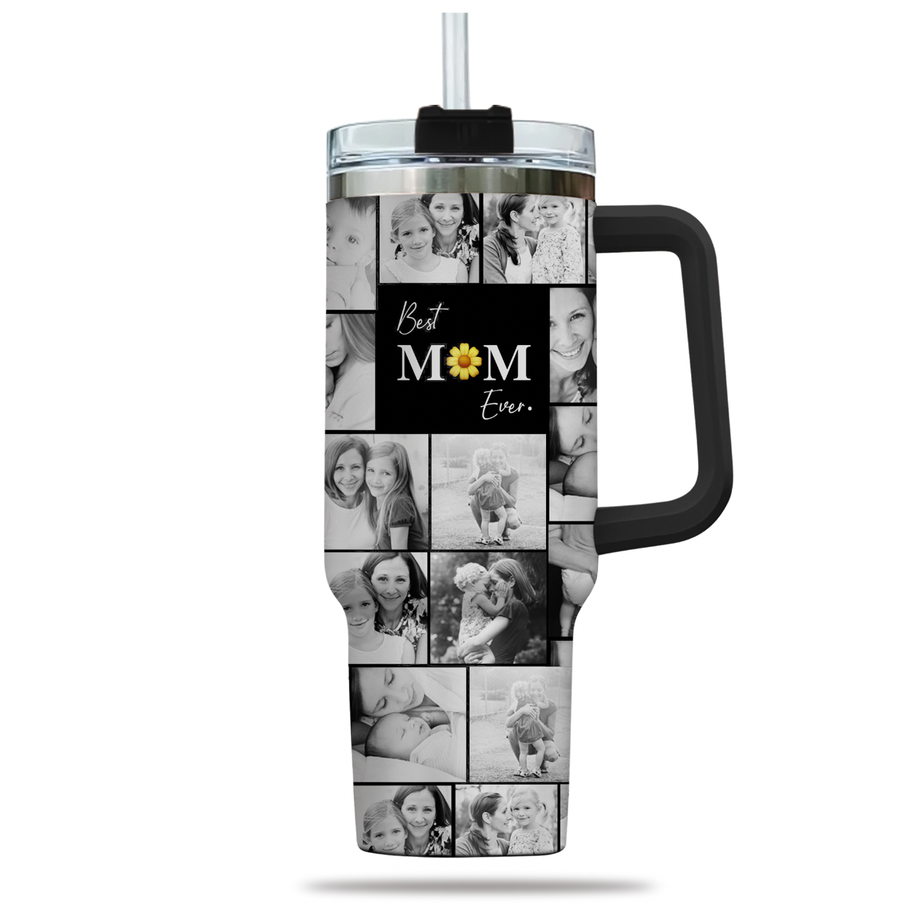 Create Your Own Mom’s 40oz Large Tumbler – Photo Collage & Custom Text
