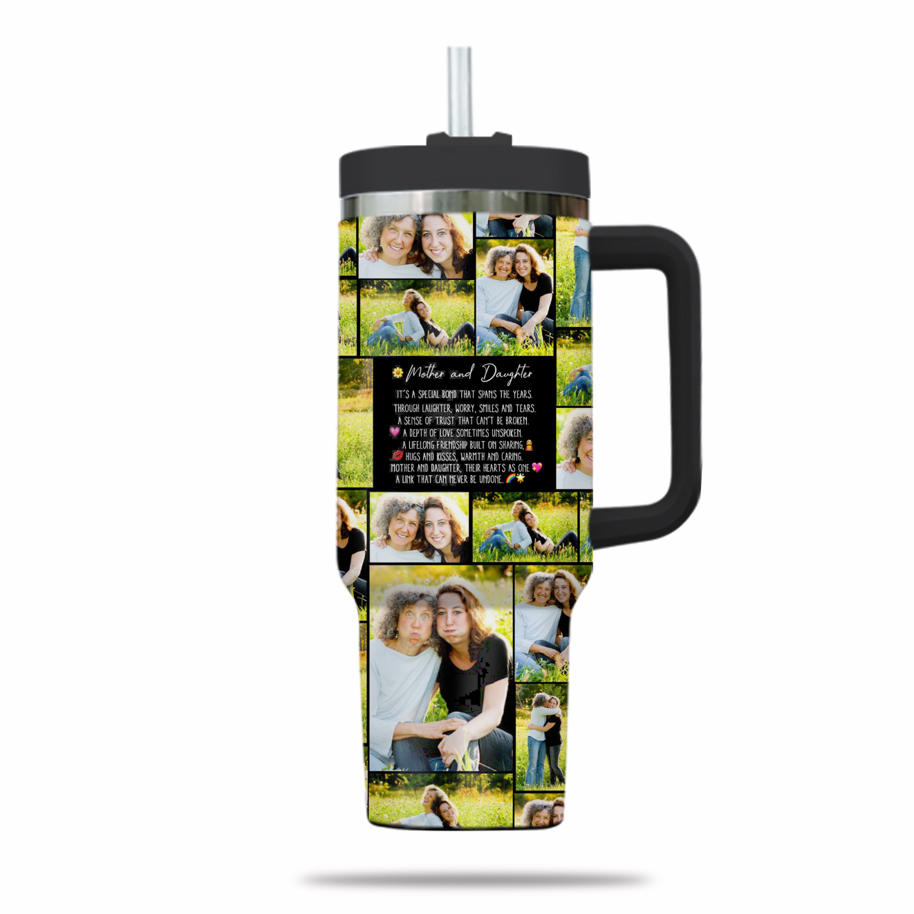 Create Your Own Mom’s 40oz Large Tumbler – Photo Collage & Custom Text