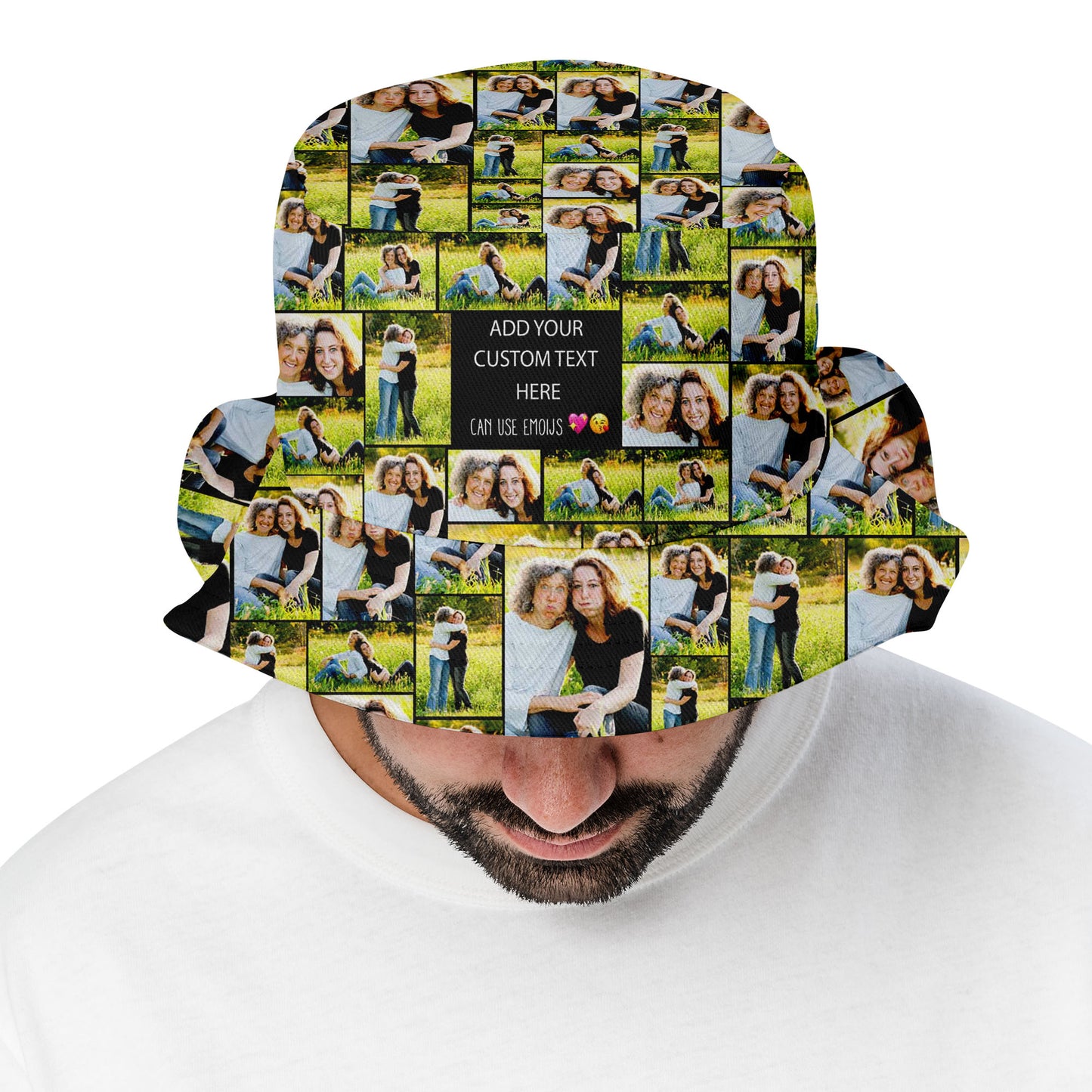 Create Your Own Mom’s AOP Bucket Hat – Photo Collage & Custom Text