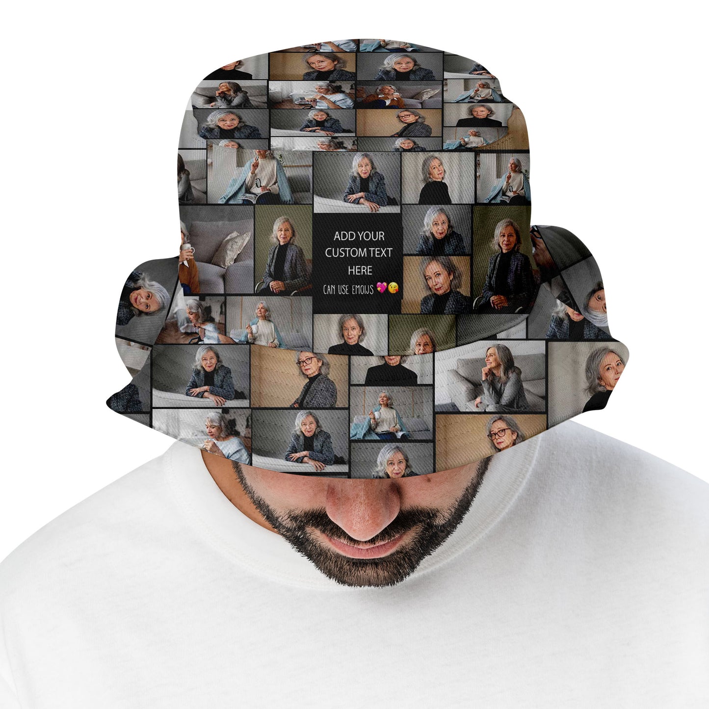 Create Your Own Mom’s AOP Bucket Hat – Photo Collage & Custom Text
