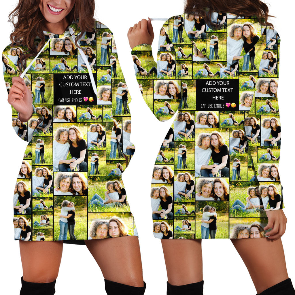 Create Your Own Mom’s Hoodie Dress – Photo Collage & Custom Text