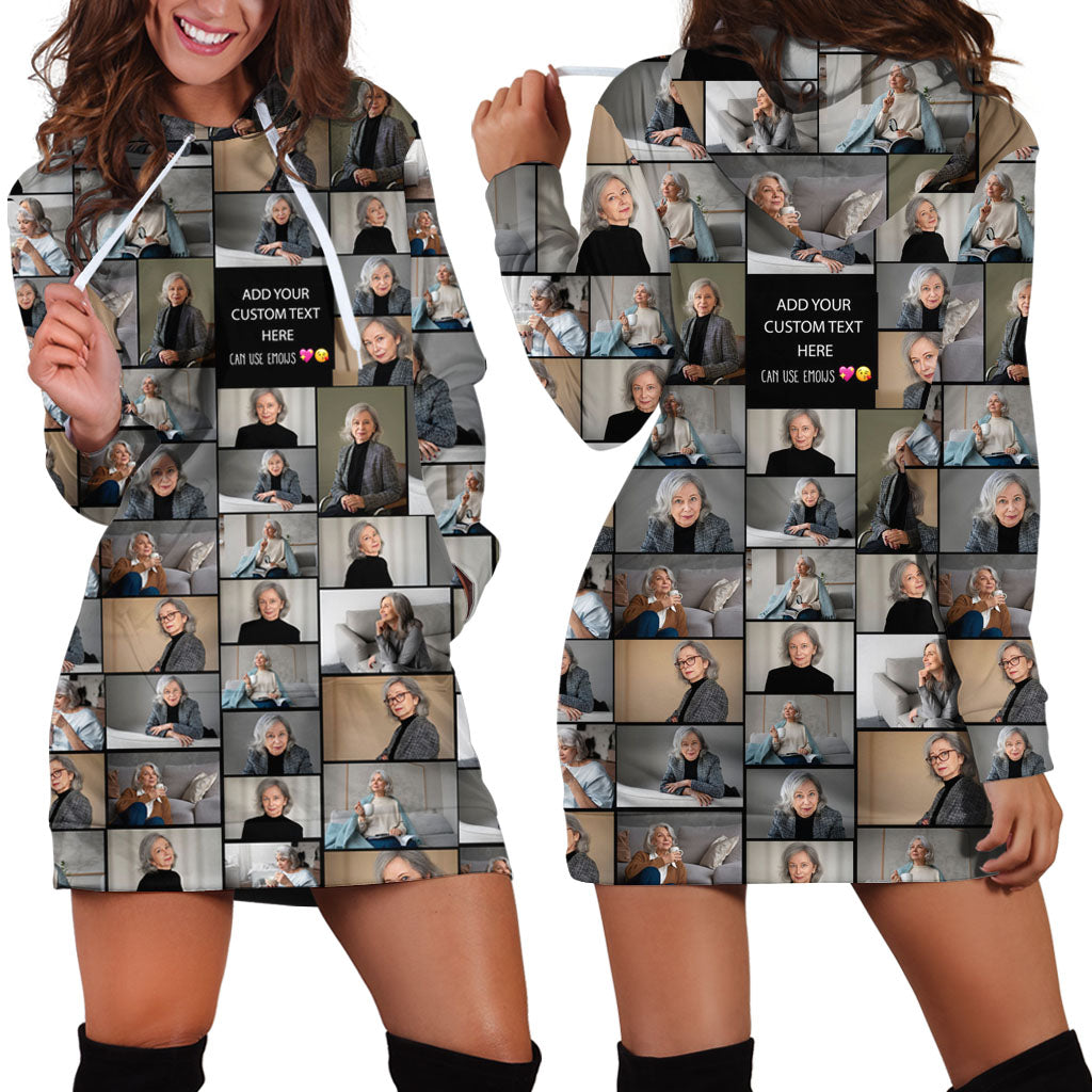 Create Your Own Mom’s Hoodie Dress – Photo Collage & Custom Text