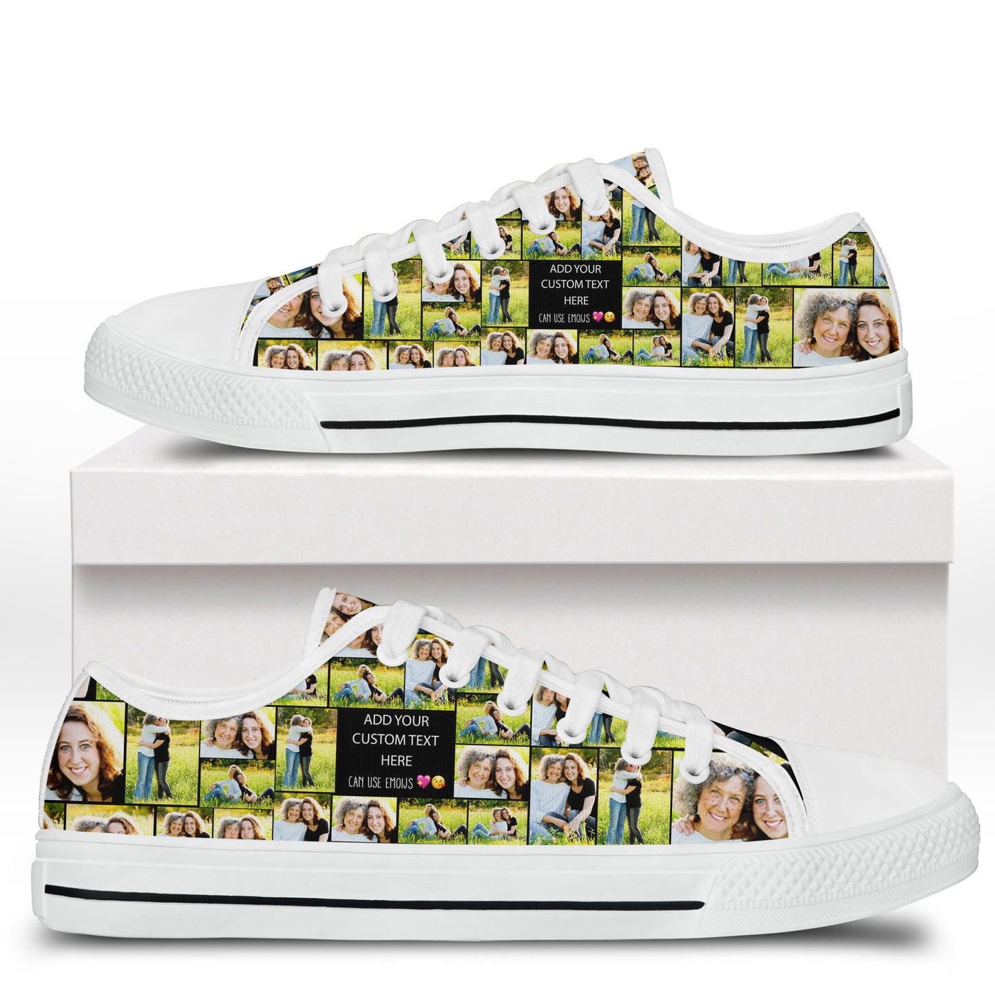 Create Your Own Mom’s AOP Low Top Shoes – Photo Collage & Custom Text