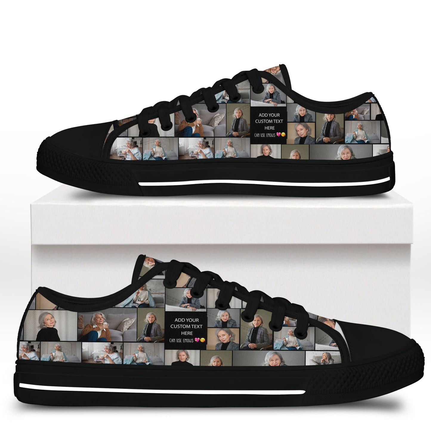 Create Your Own Mom’s AOP Low Top Shoes – Photo Collage & Custom Text