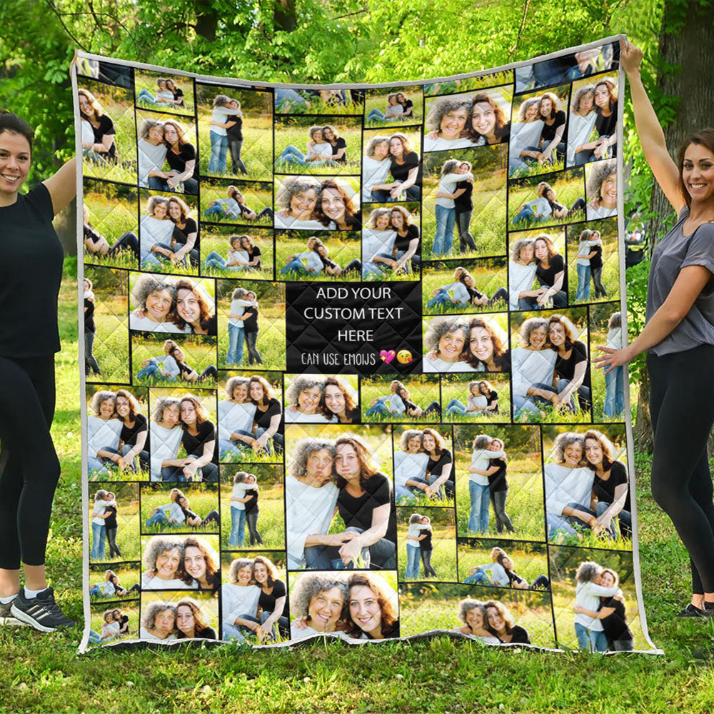 Create Your Own Mom’s AOP Quilt – Photo Collage & Custom Text