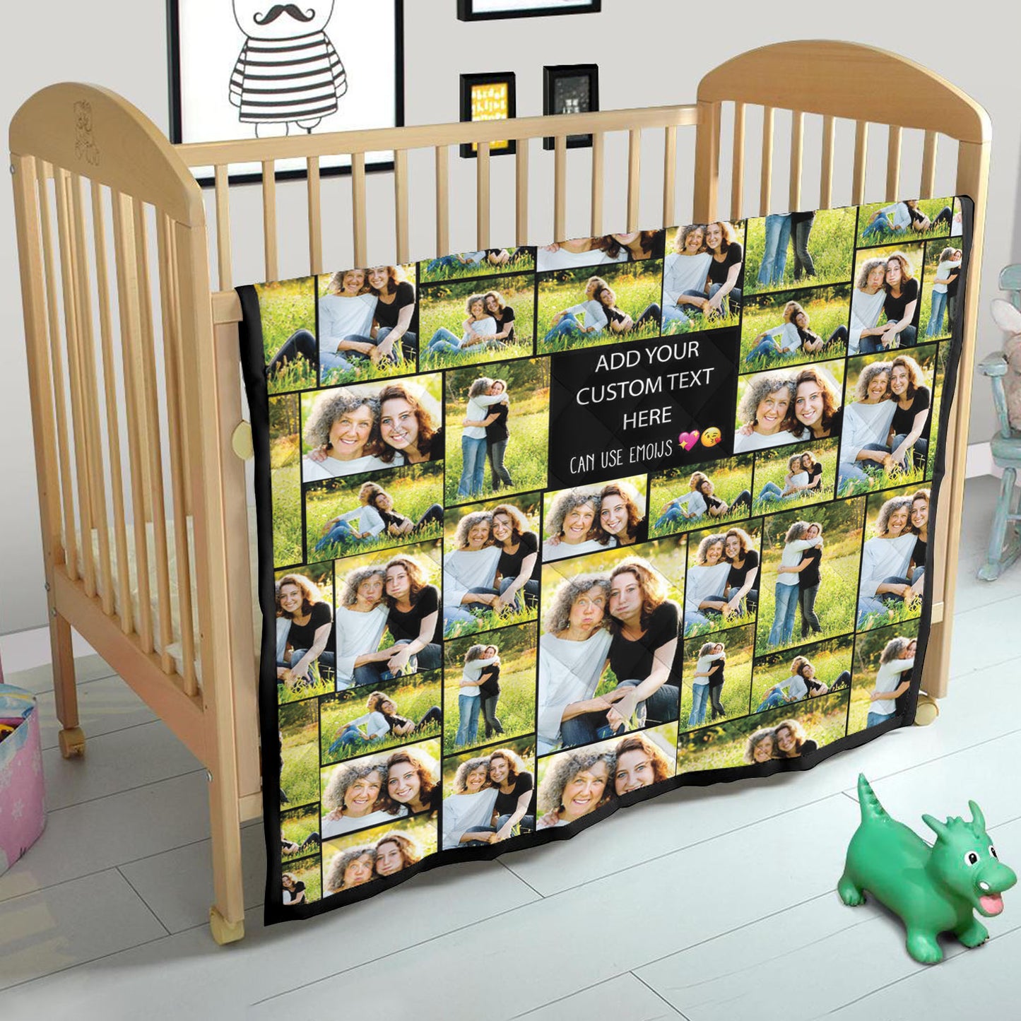 Create Your Own Mom’s AOP Quilt – Photo Collage & Custom Text