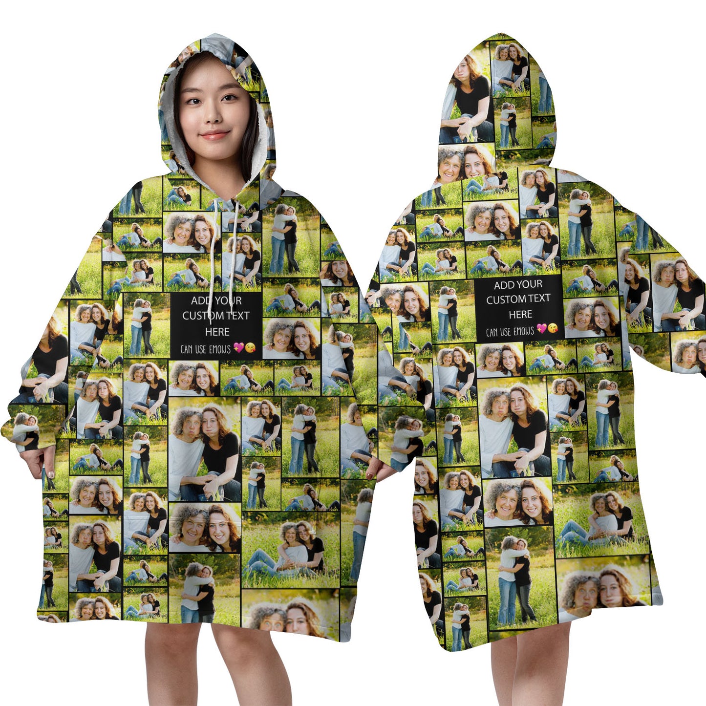 Create Your Own Mom’s Blanket Hoodie – Photo Collage & Custom Text