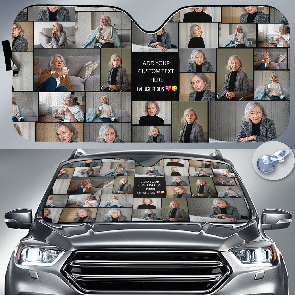 Create Your Own Mom’s Car Auto Sun Shade – Photo Collage & Custom Text