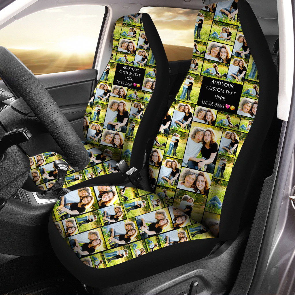 Create Your Own Mom’s Car Seat Covers & Car Floor Mat – Photo Collage & Custom Text