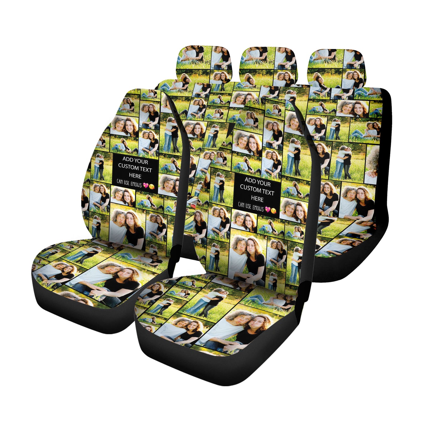 Create Your Own Mom’s Car Seat Covers & Car Floor Mat – Photo Collage & Custom Text