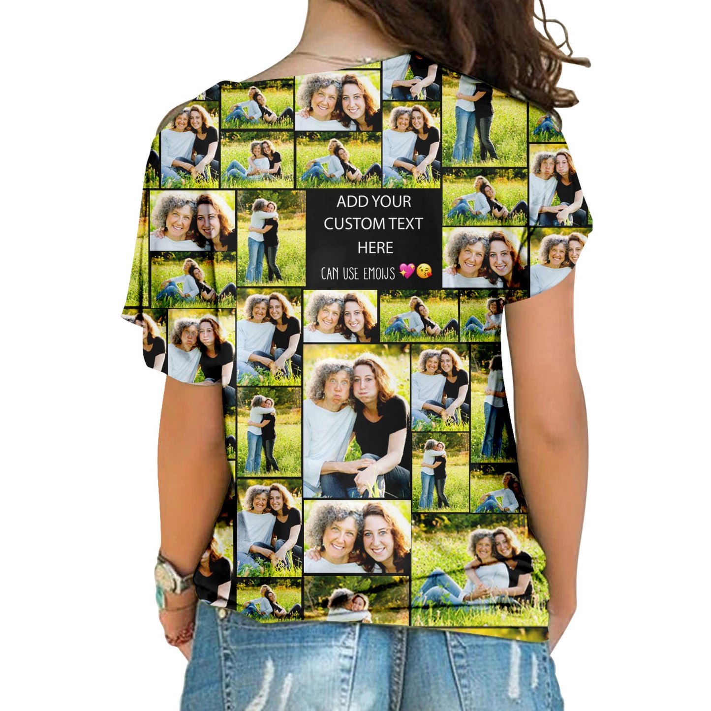 Create Your Own Mom’s One Shoulder Shirt – Photo Collage & Custom Text