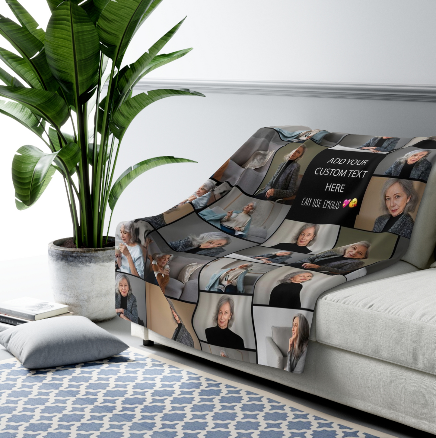 Create Your Own Mom’s Custom Blanket – Photo Collage & Custom Text